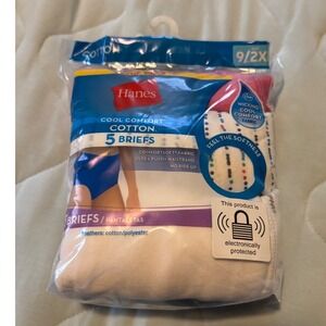 Hanes Cool Comfort Cotton Briefs 5 Pack Panties 9/2X Plus Size Underwear